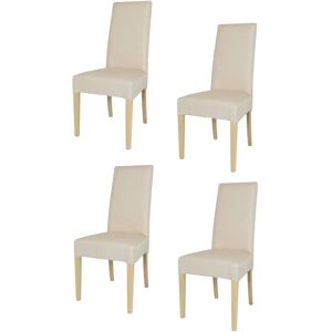 Ensemble de 4 Chaises Chiara en Hêtre Peint Naturel - Publicité Ensemble de 4 Chaises Chiara en Hêtre Peint Naturel - Publicité