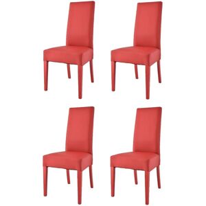 Ensemble de 4 chaises en hêtre rouge - Tommychairs - Publicité Ensemble de 4 chaises en hêtre rouge - Tommychairs - Publicité