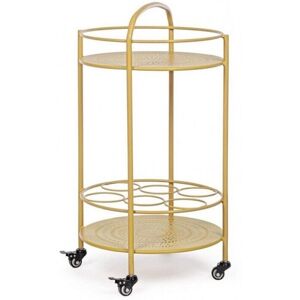 Carrello in acciaio BIZZOTTO - Ø45x81cm, Giallo ocra Carrello in acciaio BIZZOTTO - Ø45x81cm, Giallo ocra