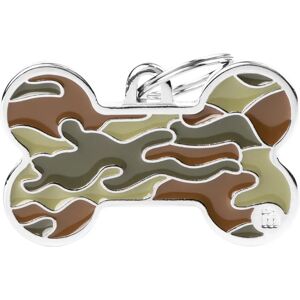 MyFamily Bone Camouflage ID-Hundetag - vert - 4.8x3.1 cm - Camouflage - dog tag - Publicité MyFamily Bone Camouflage ID-Hundetag - vert - 4.8x3.1 cm - Camouflage - dog tag - Publicité
