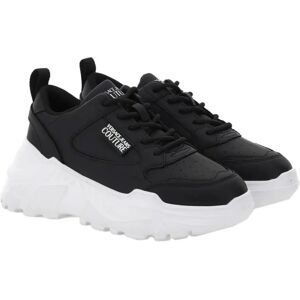 Baskets en cuir noir Versace Jeans Couture - Sneakers - Publicité Baskets en cuir noir Versace Jeans Couture - Sneakers - Publicité