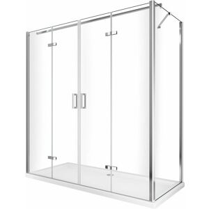 Giorgy - Cabina de Ducha Reversible Panel - 190cm Cromo Transparente Giorgy - Cabina de Ducha Reversible Panel - 190cm Cromo Transparente