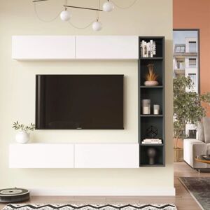 Mueble de pared Rebecca Mobili - 143,5x169x26cm - Diseño moderno y modular Mueble de pared Rebecca Mobili - 143,5x169x26cm - Diseño moderno y modular