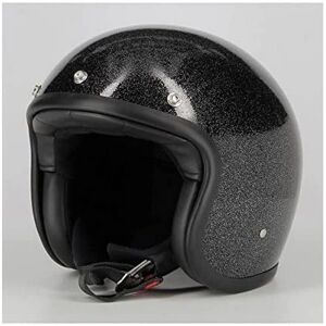 Casque Vintage Glitter Noir DMD - Homologation Européenne - Publicité Casque Vintage Glitter Noir DMD - Homologation Européenne - Publicité