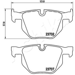 Kit de Plaquettes de Frein Arrière ASHIKA 51-00-0111 pour BMW - Publicité Kit de Plaquettes de Frein Arrière ASHIKA 51-00-0111 pour BMW - Publicité