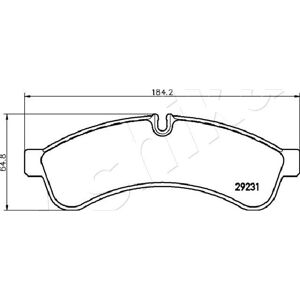 ASHIKA Model 51-00-0219 Rear Axle Disc Brake Pad Set - Brake Pad Set ASHIKA Model 51-00-0219 Rear Axle Disc Brake Pad Set - Brake Pad Set
