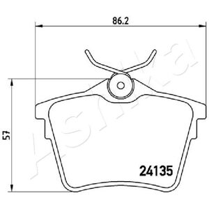 ASHIKA 51-00-0606 Rear Brake Pads - PEUGEOT, CITROËN ASHIKA 51-00-0606 Rear Brake Pads - PEUGEOT, CITROËN