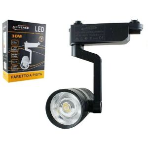 Trade Shop Traesio - Faretto LED per binario - Nero - 30W - Bianco caldo Trade Shop Traesio - Faretto LED per binario - Nero - 30W - Bianco caldo