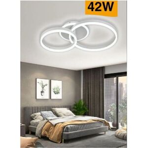 Trade Shop C35 Lampada da Soffitto Bianca - Moderna LED 42W 3 Cerchi Trade Shop C35 Lampada da Soffitto Bianca - Moderna LED 42W 3 Cerchi