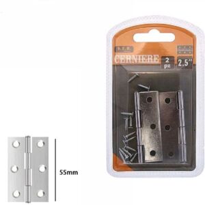 Trade Shop Scharniere - 2er Set - 55mm Silber Trade Shop Scharniere - 2er Set - 55mm Silber