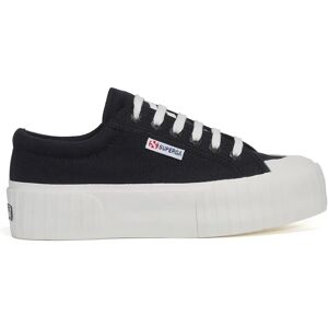 Superga 2631 Stripe Plateforme Noire - Baskets Femmes - Publicité Superga 2631 Stripe Plateforme Noire - Baskets Femmes - Publicité