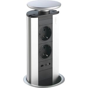 Foster Totem3 Torreta de Enchufes Extensible, Negro Foster Totem3 Torreta de Enchufes Extensible, Negro