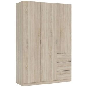 Armario Fullerton de Dmora - 3 Puertas, 3 Cajones, Roble Armario Fullerton de Dmora - 3 Puertas, 3 Cajones, Roble