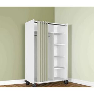 Inserto de armario con ruedas - Blanco, 99,7x160x48.25 cm Inserto de armario con ruedas - Blanco, 99,7x160x48.25 cm