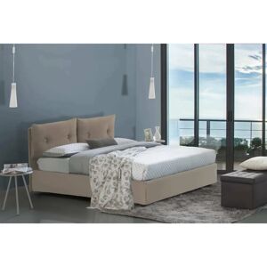 Cama doble de ecopiel DMORA Tórtola - Italia Cama doble de ecopiel DMORA Tórtola - Italia