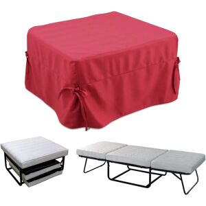 Talamo Italia Dmora Pouf Trasformabile in Letto - Rosso Talamo Italia Dmora Pouf Trasformabile in Letto - Rosso