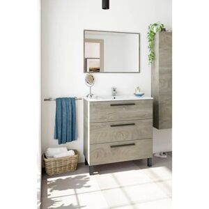Dmora Palmdale Armario de baño - 3 cajones, Espejo, Sin lavabo Dmora Palmdale Armario de baño - 3 cajones, Espejo, Sin lavabo
