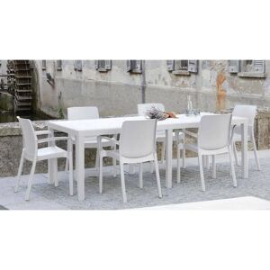 Mesa de jardín Roma Dmora - Extensible rectangular efecto ratán - Italia Mesa de jardín Roma Dmora - Extensible rectangular efecto ratán - Italia