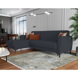 DMORA Sofá cama Angel - Península reversible, Almacenamiento moderno, 3 cojines DMORA Sofá cama Angel - Península reversible, Almacenamiento moderno, 3 cojines