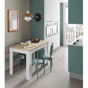 Mesa de comedor Lowell Roble Blanco - Mesa de comedor Mesa de comedor Lowell Roble Blanco - Mesa de comedor