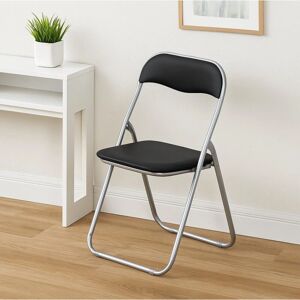 Silla Plegable DMORA - Ahorra espacio, Cuero ecológico, 43x47x80 cm Silla Plegable DMORA - Ahorra espacio, Cuero ecológico, 43x47x80 cm