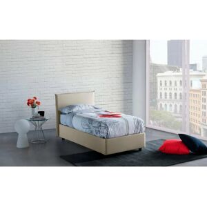Cama de Tela Beige DMORA - Cama Cama de Tela Beige DMORA - Cama