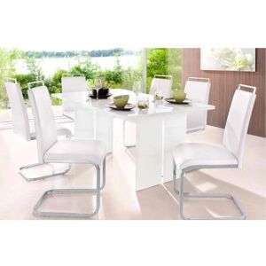 Mesa de comedor rectangular moderna DMORA - Hecha en Italia - Para 6 Mesa de comedor rectangular moderna DMORA - Hecha en Italia - Para 6