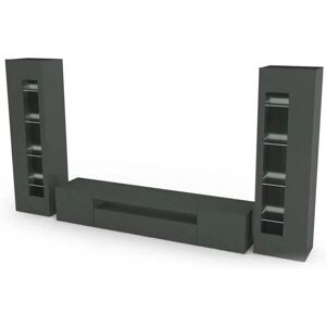 Sistema a Parete Antracite DMORA - Mobili Modulari Italiani Sistema a Parete Antracite DMORA - Mobili Modulari Italiani