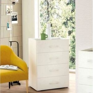 Dmora Primula Mueble Multiusos Blanco con 4 Cajones - Cajonera Dmora Primula Mueble Multiusos Blanco con 4 Cajones - Cajonera