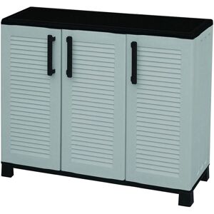 DMORA Almacenamiento Móvil Gris - 3 Puertas, 1 Estante - Armario de almacenamiento DMORA Almacenamiento Móvil Gris - 3 Puertas, 1 Estante - Armario de almacenamiento