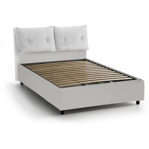 Cama Doble Blanca DMORA con Almacenamiento - Cama Cama Doble Blanca DMORA con Almacenamiento - Cama
