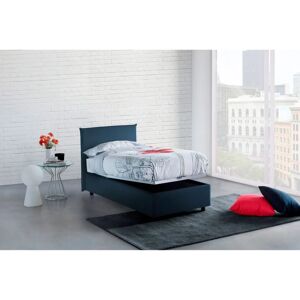 Cama Dbaldo de Dmora - Cama con Almacenamiento y Revestimiento de Tela - 90x190 cm Cama Dbaldo de Dmora - Cama con Almacenamiento y Revestimiento de Tela - 90x190 cm