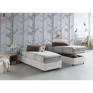TALAMO ITALIA Cama Amelia con Almacenamiento - Individual, Blanco, 80x190cm TALAMO ITALIA Cama Amelia con Almacenamiento - Individual, Blanco, 80x190cm