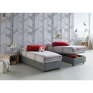 Cama con Almacenamiento Dmora - 80x190cm Gris - Cama Cama con Almacenamiento Dmora - 80x190cm Gris - Cama