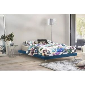 TALAMO ITALIA Dmora - Cama con Marco de Tela - Azul - Cama TALAMO ITALIA Dmora - Cama con Marco de Tela - Azul - Cama