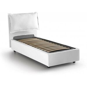 Cama individual Vanessa de Dmora con almacenamiento - Diseño italiano Cama individual Vanessa de Dmora con almacenamiento - Diseño italiano