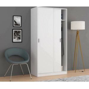 DMORA Guardaroba Lansing - 2 puertas correderas - Blanco DMORA Guardaroba Lansing - 2 puertas correderas - Blanco