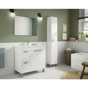 Gabinete de baño Lakewood DMORA - Moderno, Blanco Brillante Gabinete de baño Lakewood DMORA - Moderno, Blanco Brillante