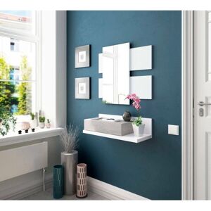 Dmora - Armario de entrada - Suspenso con espejo - 75x29x90 cm Dmora - Armario de entrada - Suspenso con espejo - 75x29x90 cm