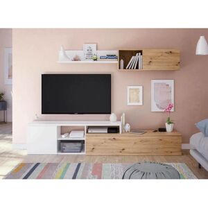 Unidad de pared reversible DMORA con estantes - Mueble para salón Unidad de pared reversible DMORA con estantes - Mueble para salón
