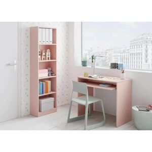 DMORA Escritorio Rosa con Almacenamiento - Mesa de Estudio para Oficina o Dormitorio DMORA Escritorio Rosa con Almacenamiento - Mesa de Estudio para Oficina o Dormitorio