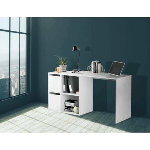 Dmora - Escritorio Modular en Esquina con Estantes - Mesa de Estudio u Oficina Dmora - Escritorio Modular en Esquina con Estantes - Mesa de Estudio u Oficina