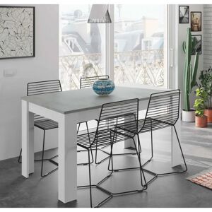 Mesa Extensible - Cemento y Blanco - 140/190x90h78 Mesa Extensible - Cemento y Blanco - 140/190x90h78