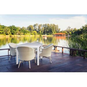 DMORA DMORA Daanan Mesa - Mesa cuadrada resistente para exteriores - 80x80cm - Blanco DMORA DMORA Daanan Mesa - Mesa cuadrada resistente para exteriores - 80x80cm - Blanco