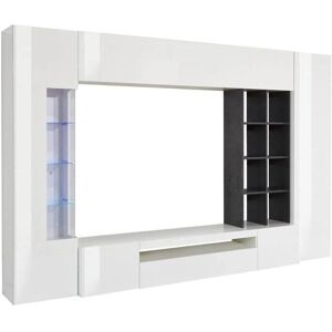 Dmora Dlazzar Unidad de Pared - Mueble TV con Luz LED Dmora Dlazzar Unidad de Pared - Mueble TV con Luz LED