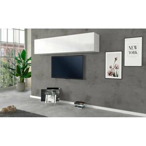 Armario de Pared DMORA - Made in Italy - Blanco Brillante - 180x30x40cm Armario de Pared DMORA - Made in Italy - Blanco Brillante - 180x30x40cm