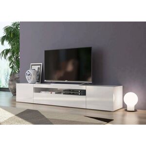 Mueble de TV Dfirman de Dmora - Moderno Italiano, 3 Puertas, Blanco Brillo Mueble de TV Dfirman de Dmora - Moderno Italiano, 3 Puertas, Blanco Brillo
