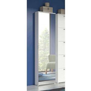 DMORA Armario de zapatos moderno - 5 estantes, puerta con espejo - Italia DMORA Armario de zapatos moderno - 5 estantes, puerta con espejo - Italia
