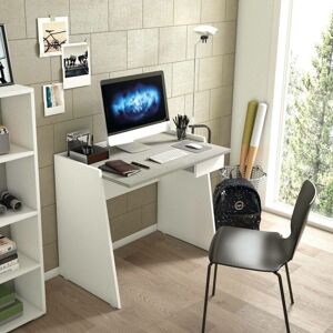 DMORA Escritorio Blanco y Cemento Moderno - Mesa de Oficina o Estudio DMORA Escritorio Blanco y Cemento Moderno - Mesa de Oficina o Estudio