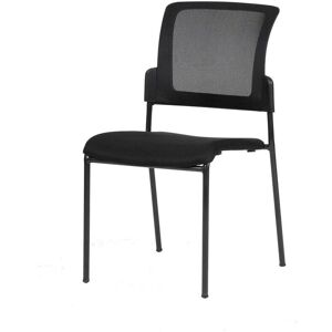 Dmora - Silla de oficina Dangor - Silla ergonómica para sala de espera - Negra Dmora - Silla de oficina Dangor - Silla ergonómica para sala de espera - Negra